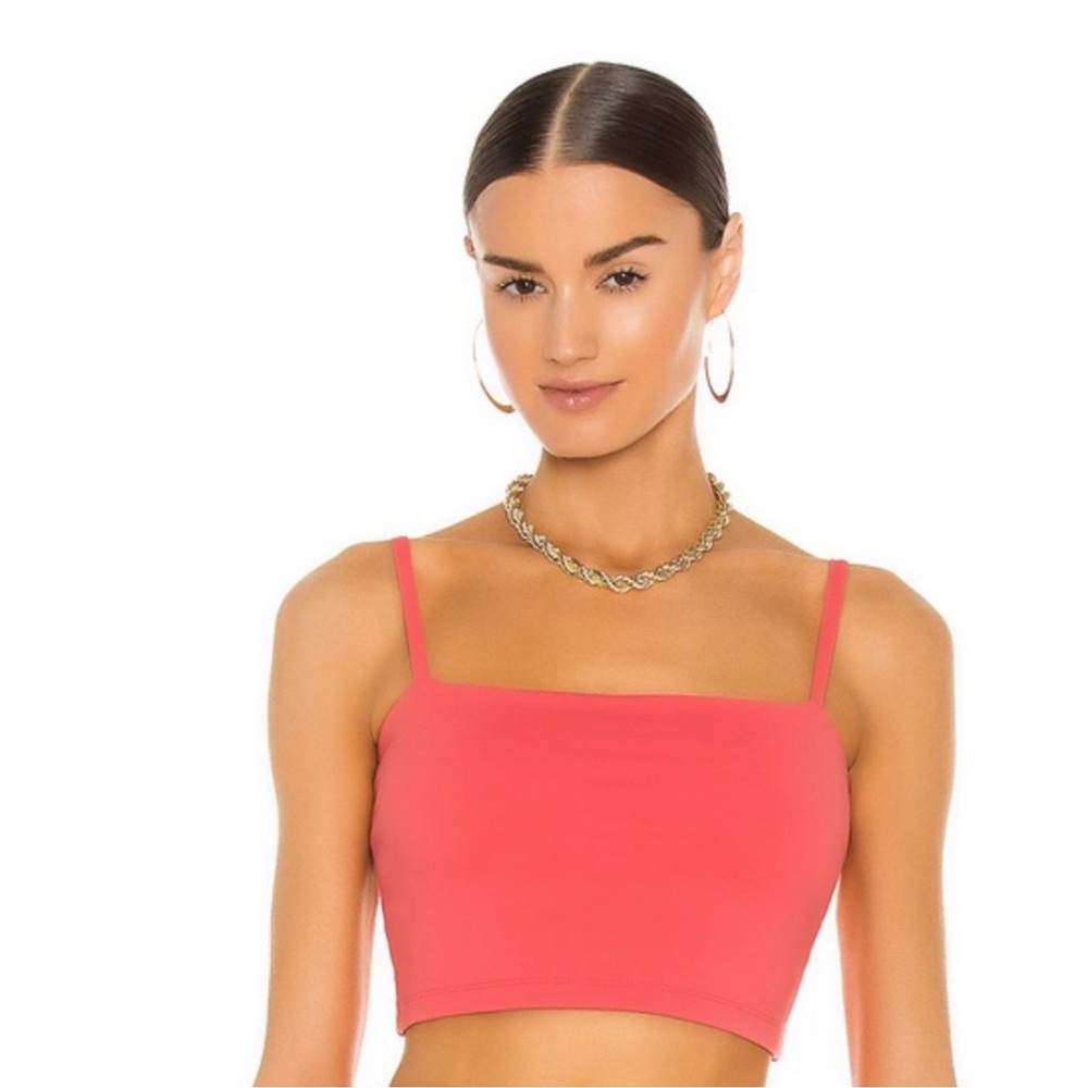 Susana Monaco Fire Coral Crop Top